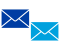 Icon of two blue envelopes